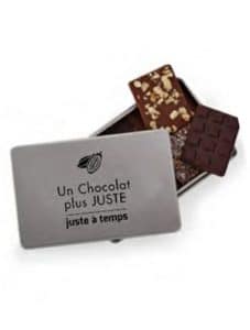 8 CHOCOLAT PERSONNALISES CARTE DE VISITE ALU 50g