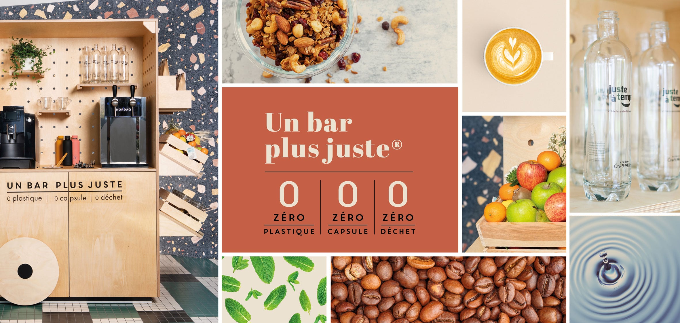 Bar plus juste : abonnement machine à café grains, fontaine a eau, corbeille de fruits au bureau
